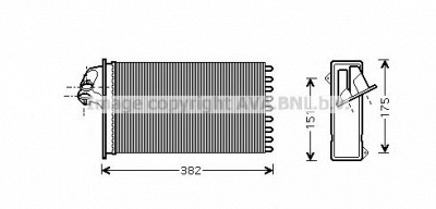 AVA QUALITY COOLING ms6355 -  Теплообменник, отопление салона